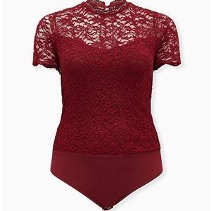 Torrid Lace Short Sleeve Bodysuit